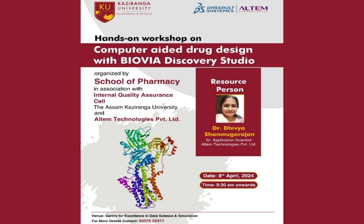 One-day Hands-on Workshop on "Computer-aided Drug Design with BIOVIA Discovery Studio"