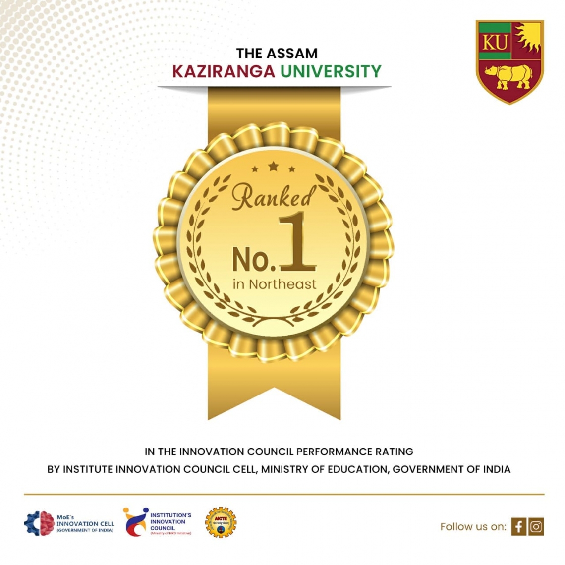 KU have achieved the top spot in the Innovation Council Performance Rating