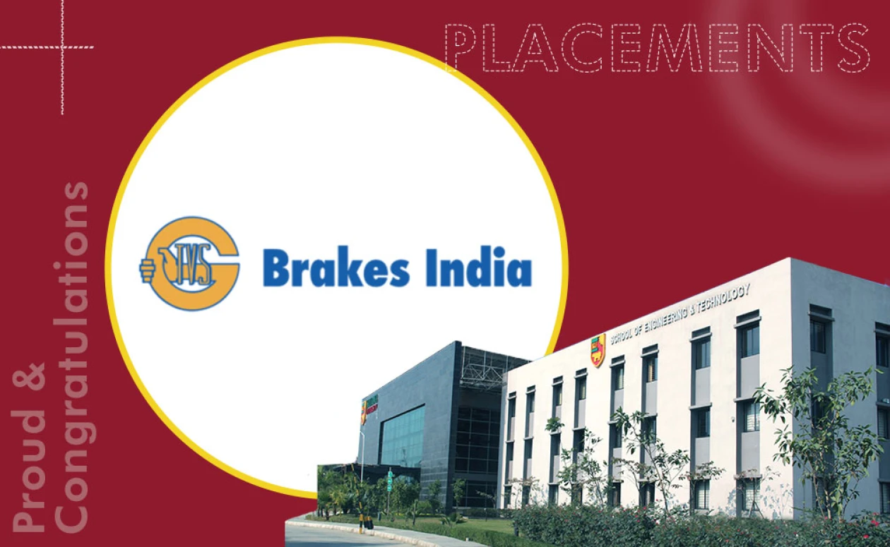 Students from BTech ME &  2025 Batch are selected by  M/s TVS Brakes India Pvt Ltd